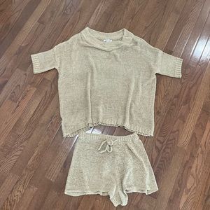 NWT Brown Lightweight Sweater Set